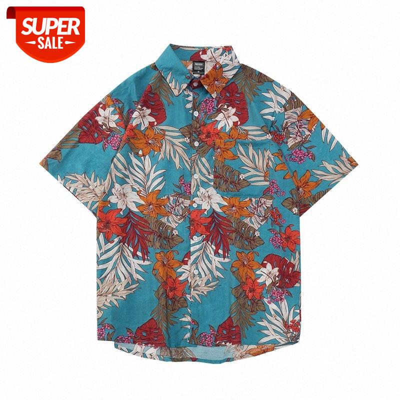 Japanese floral short-sleeved shirt retro ALOHA Weiyi male and female students all-match beach #sf7K, White;black
Japanese floral short-sleeved shirt retro ALOHA Weiyi male and female students all-match beach #sf7K, White;black