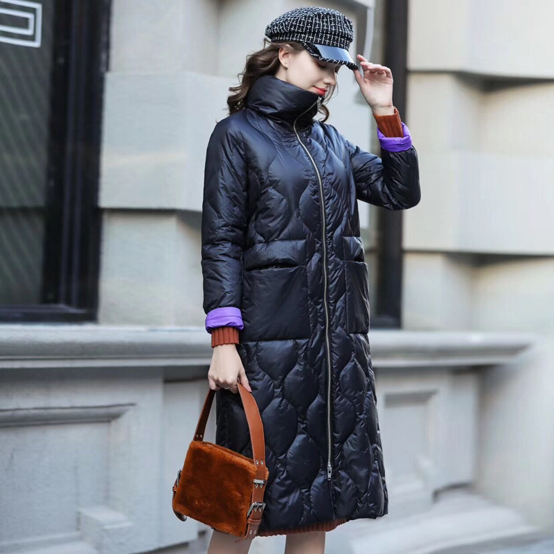 Wonder Down Coat Long Puffer Thick Jacket Warm Streetwear Parka Female Large Lady Outerwears 210510