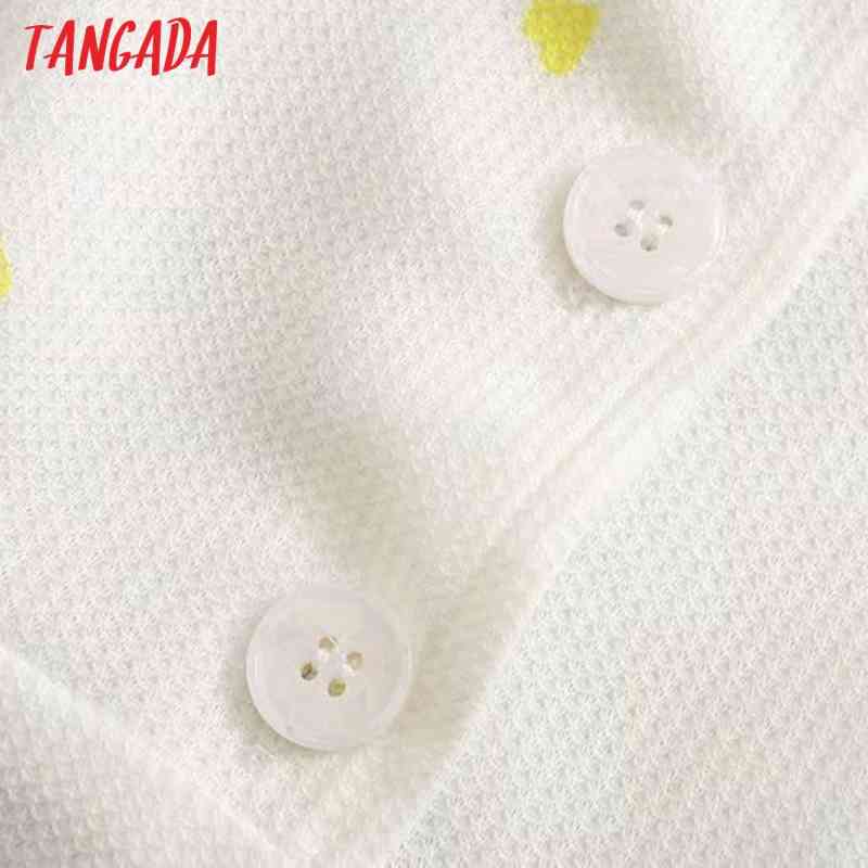 Women Retro Print Crop Square Collar Short Sleeve Summer Chic Female Slim Shirt Tops 3D43 210416