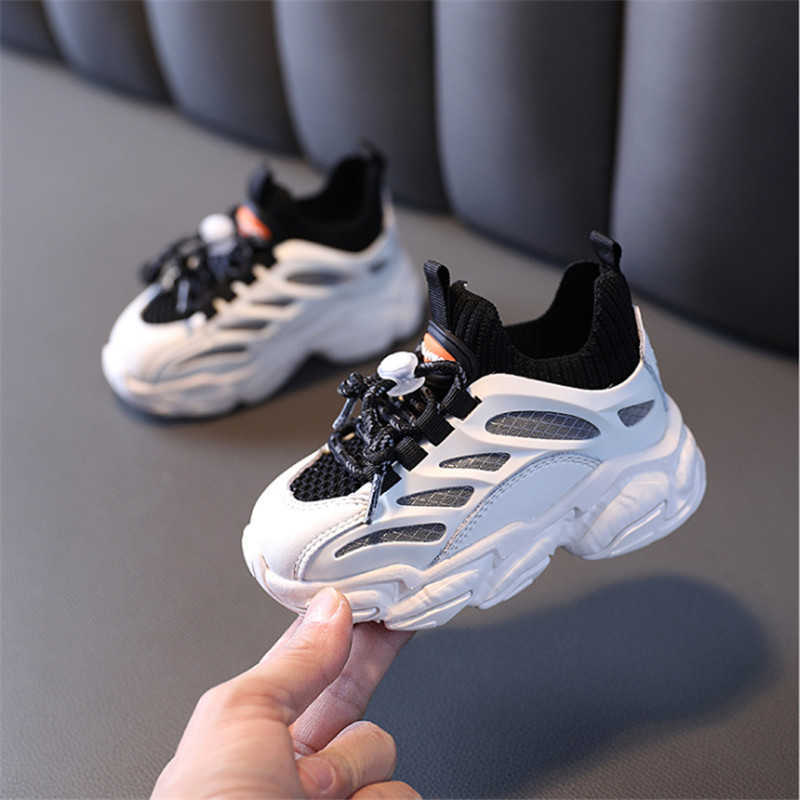 2021 New Kids Shoes Mesh Breathable Toddler Boys Girls Sport Shoes Outdoor Tennis Slip-on Fashion Children Sneakers 21-30 Y0809