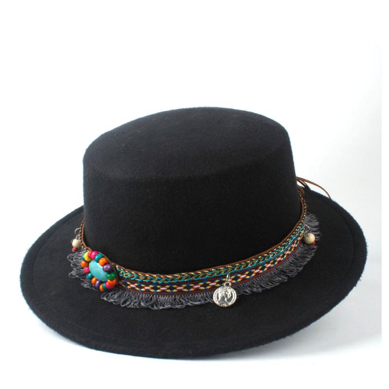 Men Women Flat Fedora Top Hat Winter Wide Brim Dance Party Wool Trilby Size 56-58CM Hats, Blue;gray
Men Women Flat Fedora Top Hat Winter Wide Brim Dance Party Wool Trilby Size 56-58CM Hats, Blue;gray