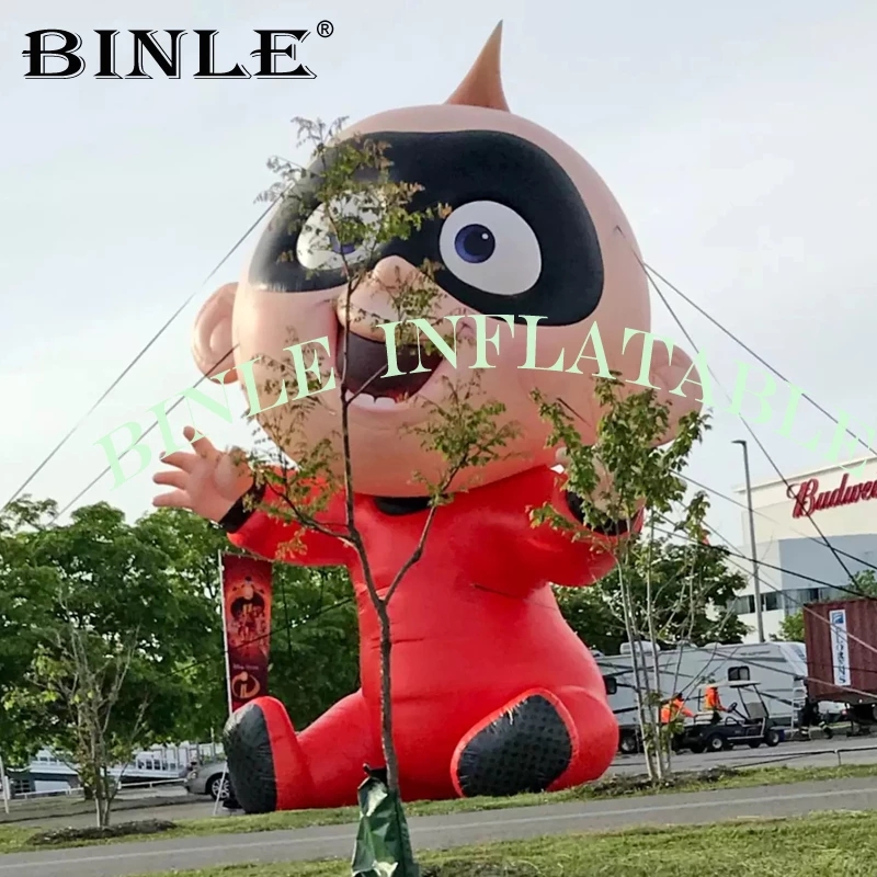 Lovely red giant Inflatable Baby cartoon Custom Model for outdoor advertising