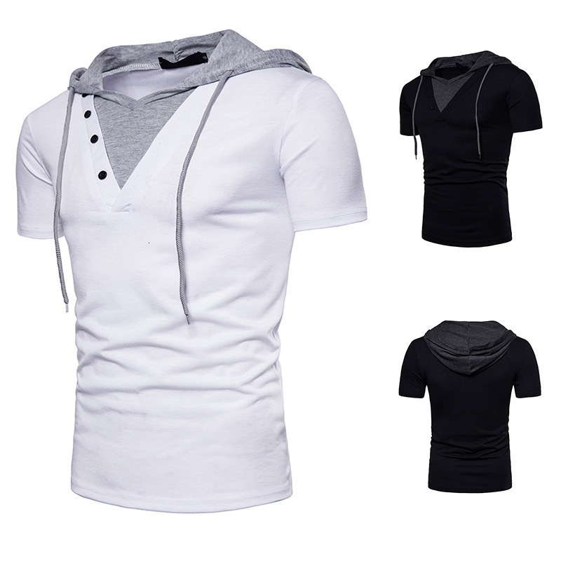 Men' T-Shirts Summer Hooded Short-sleeved T-shirt, Korean Version of The Trend Fake Two Pieces European Code Casual T-shirt Q95 D, White
Men' T-Shirts Summer Hooded Short-sleeved T-shirt, Korean Version of The Trend Fake Two Pieces European Code Casual T-shirt Q95 D, White