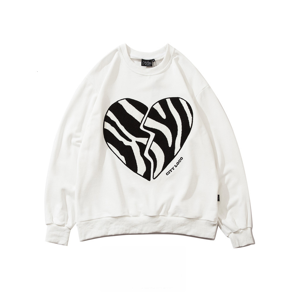 Sweatshirts Zebra pattern love embroidery hoodless sweater men BF lazy Street trend loose round neck long sleeve top Hoodie, White
Sweatshirts Zebra pattern love embroidery hoodless sweater men BF lazy Street trend loose round neck long sleeve top Hoodie, White