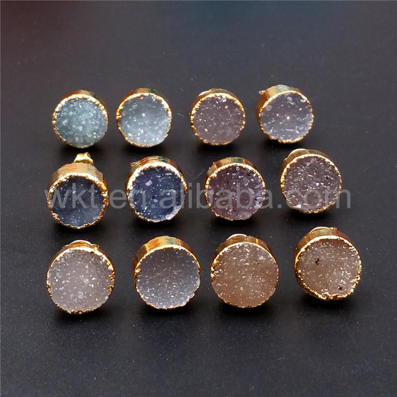 Dangle & Chandelier WT-E271 Raw Druzy Studs Round Shape 10pcs /lot , Sale 10mm Latest Design Female Stone For Jewelry Making, Silver
Dangle & Chandelier WT-E271 Raw Druzy Studs Round Shape 10pcs /lot , Sale 10mm Latest Design Female Stone For Jewelry Making, Silver