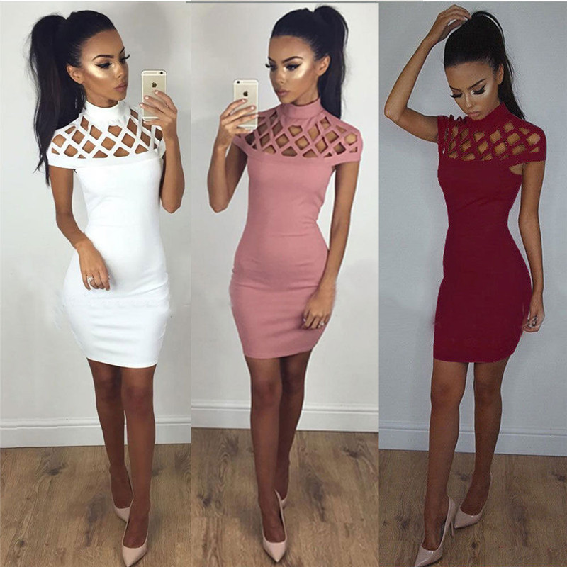 Womens Sexy Bodycon Dresses Panelled Hollow Out Fashion Solid Color Clothing Womens Casual Above Knee Length Pencil Dress, Black;gray
Womens Sexy Bodycon Dresses Panelled Hollow Out Fashion Solid Color Clothing Womens Casual Above Knee Length Pencil Dress, Black;gray