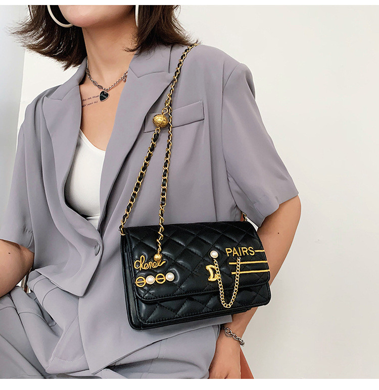 Fashion Simply PU Leather Crossbody Bag For Women Solid Color Shoulder Messenger Bag Lady Pendant Pearl Travel Small Handbag, Black
Fashion Simply PU Leather Crossbody Bag For Women Solid Color Shoulder Messenger Bag Lady Pendant Pearl Travel Small Handbag, Black