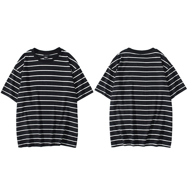 Striped T-shirt Hip Hop 2021 Mens Streetwear Cotton T-shirt Short Sleeve Casual Tops Tees Black White Grey, White;black
Striped T-shirt Hip Hop 2021 Mens Streetwear Cotton T-shirt Short Sleeve Casual Tops Tees Black White Grey, White;black