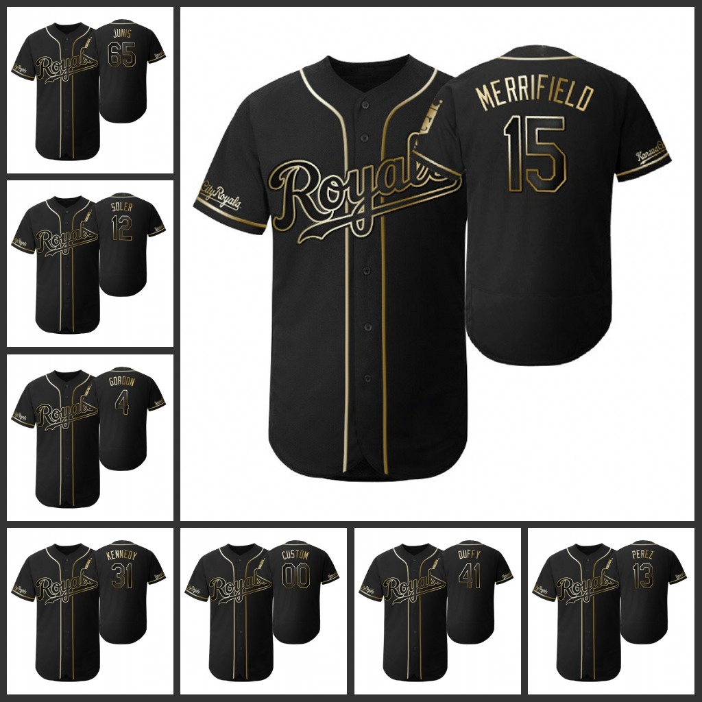 Kansas's City's Royals Men Women Youth #13 Salvador Perez 15 Whit Merrifield 65 Jakob Junis Custom Golden Black Edition Flex Base Jersey
Kansas's City's Royals Men Women Youth #13 Salvador Perez 15 Whit Merrifield 65 Jakob Junis Custom Golden Black Edition Flex Base Jersey