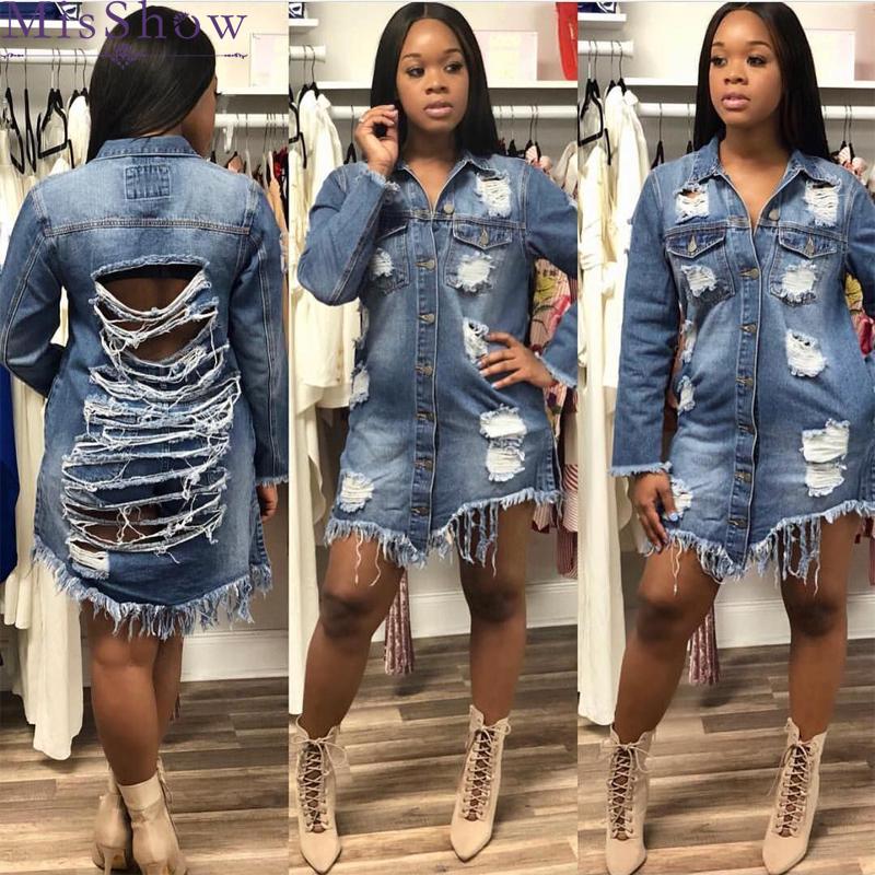 Women' Jackets Women Blue Denim Jacket Coat With Hole 2021 Autumn Casual Streetwear Long Loose Outwear Sexy Frayed Back, Light blue
Women' Jackets Women Blue Denim Jacket Coat With Hole 2021 Autumn Casual Streetwear Long Loose Outwear Sexy Frayed Back, Light blue