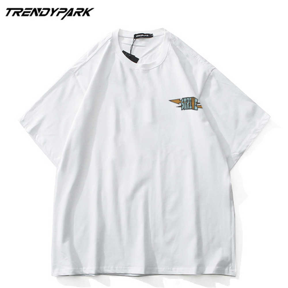 Men's T-shirt Big Letters Print Summer Short Sleeve Hip Hop Oversize Cotton Casual Harajuku Streetwear Top Tshirts Clothing 210601