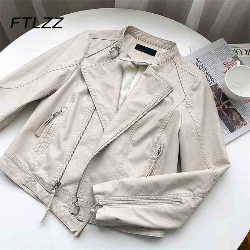 Women Soft Leather Jacket Fashion Long Sleeve Stand Collar Short PU Coats Ladies Biker Moto Outwear 210525, Creamy-white
Women Soft Leather Jacket Fashion Long Sleeve Stand Collar Short PU Coats Ladies Biker Moto Outwear 210525, Creamy-white