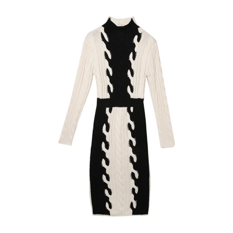Top Quality Autumn Winter Knit Dress Women Elegant Thick Turtleneck Female Hip Package Office Work, As picture
Top Quality Autumn Winter Knit Dress Women Elegant Thick Turtleneck Female Hip Package Office Work, As picture