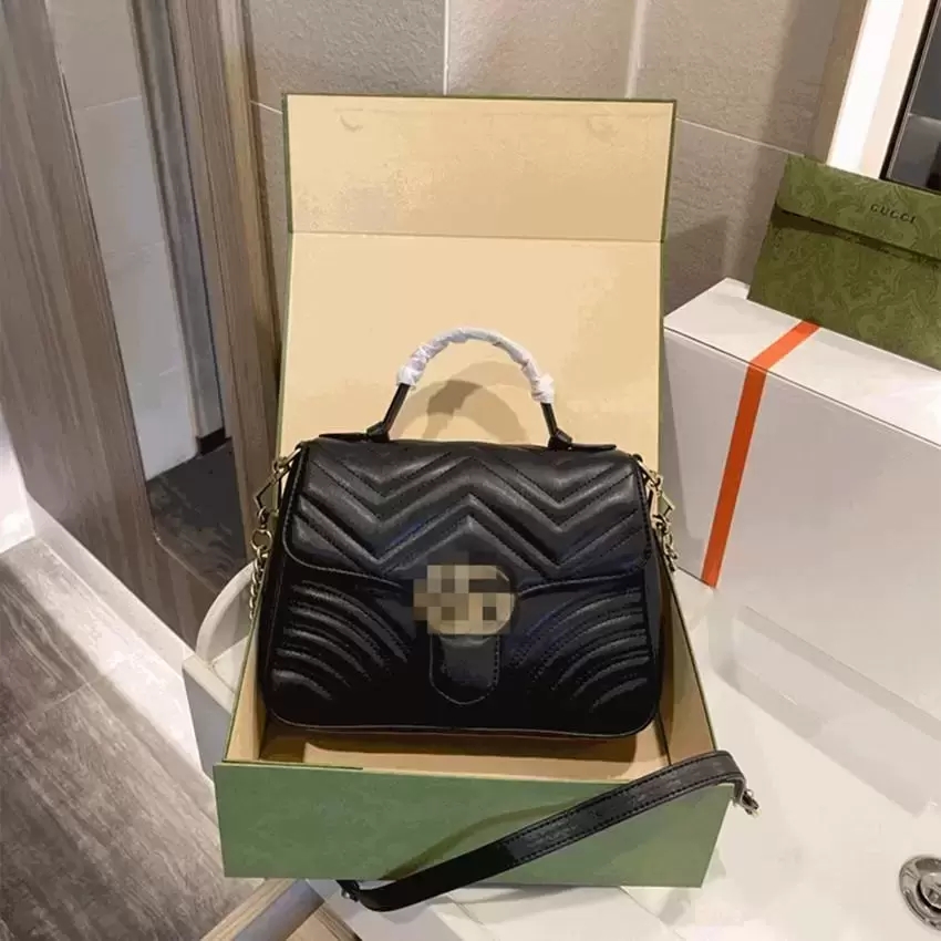 New shoulder bag Women Brand Fashion Marmont Luxury Designer Bags Genuine Leather Crossbody Handbag Purses designers backpack pochette wallets, White
New shoulder bag Women Brand Fashion Marmont Luxury Designer Bags Genuine Leather Crossbody Handbag Purses designers backpack pochette wallets, White
