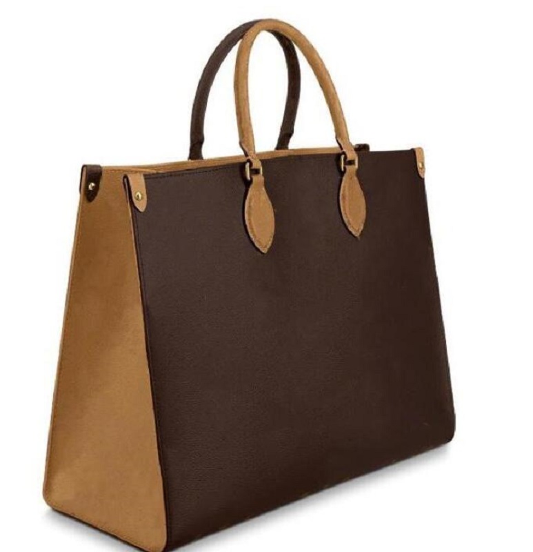 high-quality Women Leather Luxurys Designer Handbag Female Fashion Messenger ONTHEGO Handbags Purse Tote