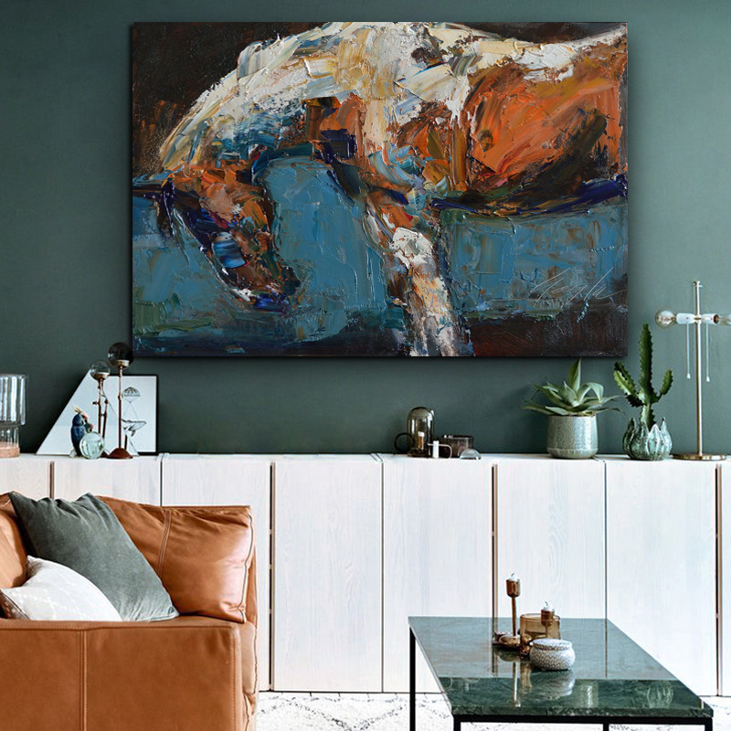 Abstract Horse PaintingS Animal Posters And Prints Oil Painting On Canvas Wall Art Picture For Living Room Decoration