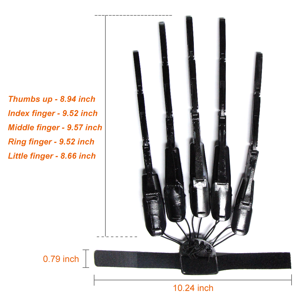 Halloween Articulated Fingers 3D Printed Toy Extensions Fits All Finger Sizes Flexible As Your Own Hand Cosplay Prop Gear