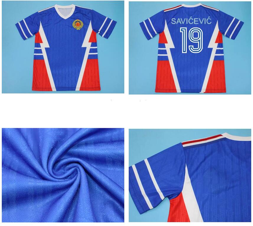 1990 1991 Yugoslavia retro Soccer Jersey World Cup #8 Mijatovic #19 Savicevic Vintage Classic 90 91 Football Shirts thai quality -2XL, Blue
1990 1991 Yugoslavia retro Soccer Jersey World Cup #8 Mijatovic #19 Savicevic Vintage Classic 90 91 Football Shirts thai quality -2XL, Blue