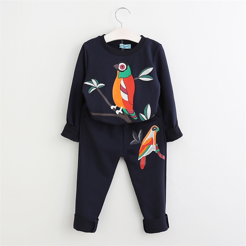 Spring Winter Girls Clothes 2pcs Set Christmas Outfit Kids Tracksuit Suit For Clothing Sets 210429
