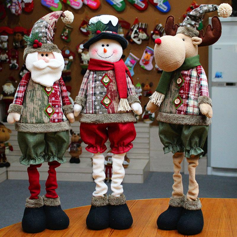 Christmas Decorations 76cm Plush Figurine Cute Large Standing Doll With Retractable Legs For Home Office Decoration L23 
Christmas Decorations 76cm Plush Figurine Cute Large Standing Doll With Retractable Legs For Home Office Decoration L23