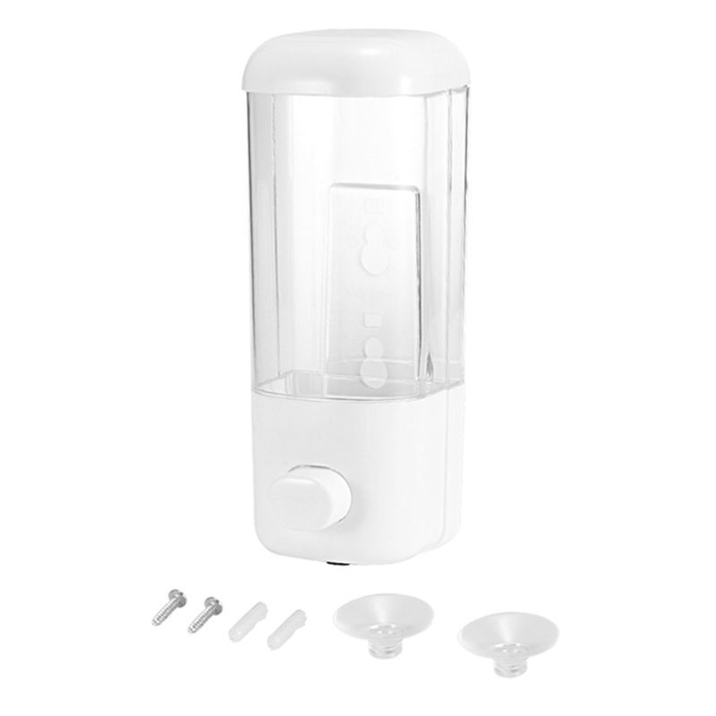 500 Ml Bathroom Waterproof Wall Mounted Self-adhesive Shampoo Container Handlers Clear Liquid Lotion Single Slot Storage