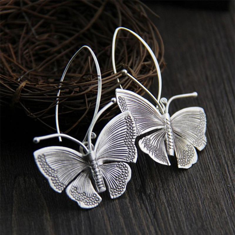 Dangle & Chandelier Retro Boho Butterfly Drop Earrings For Women Tibetan Ethnic Vintage Silver Color Handmade Statement Hook Earring Simple
Dangle & Chandelier Retro Boho Butterfly Drop Earrings For Women Tibetan Ethnic Vintage Silver Color Handmade Statement Hook Earring Simple