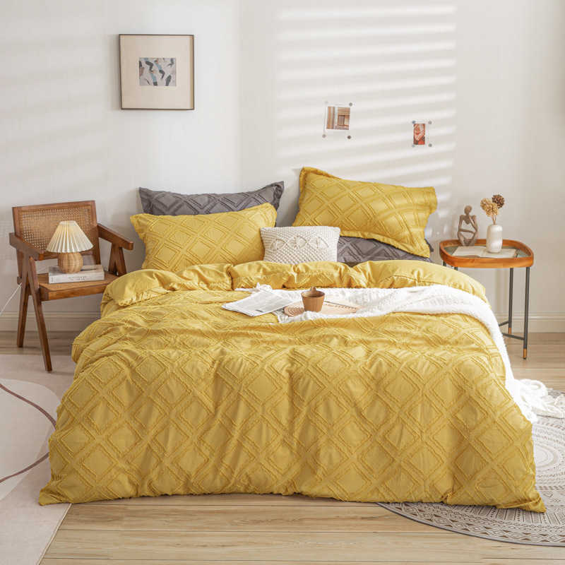 Nordic style flower cutting three-dimensional four piece set Korean washed cotton simple solid color soft quilt cover home stay bedding, White
Nordic style flower cutting three-dimensional four piece set Korean washed cotton simple solid color soft quilt cover home stay bedding, White