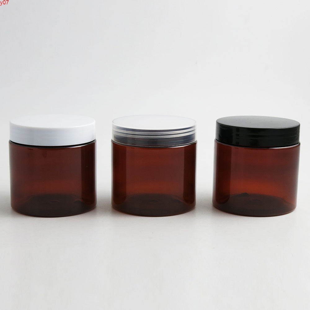 30 x 200ML packing bottles Amber Brown Empty PET Jars with black clear white cap Plastic Screw Lids 200G Big Cream Bottle Cosmetic
30 x 200ML packing bottles Amber Brown Empty PET Jars with black clear white cap Plastic Screw Lids 200G Big Cream Bottle Cosmetic