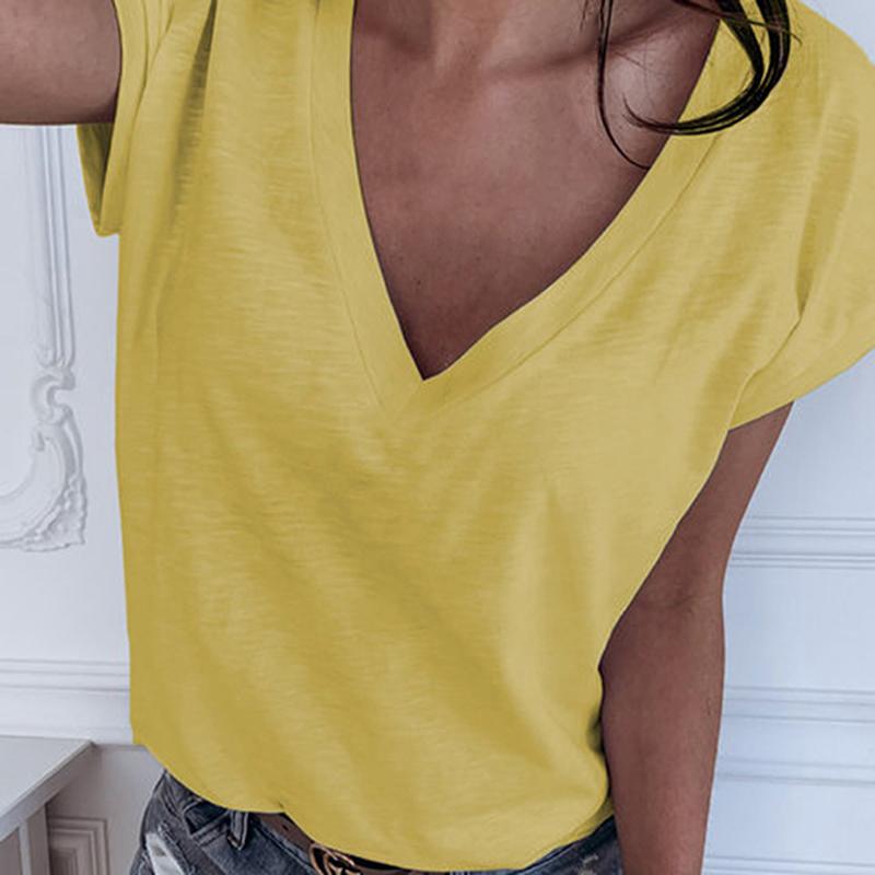 Women's T-Shirt White Summer T Shirt Women Casual Womens Tee Shirts V-neck Tshirt Pus Size Xl Short Sleeve Clothing X10750
Women's T-Shirt White Summer T Shirt Women Casual Womens Tee Shirts V-neck Tshirt Pus Size Xl Short Sleeve Clothing X10750
