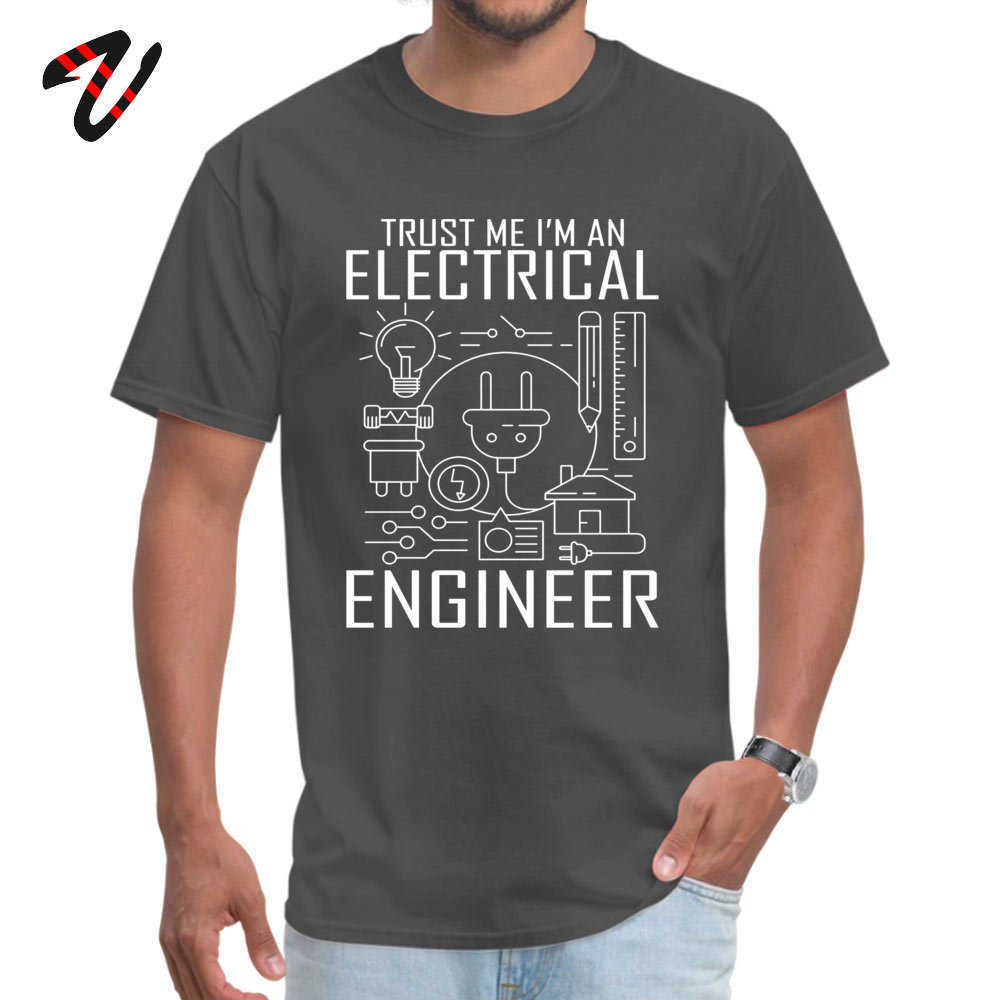 T-shirt 100% Cotton Men Tops T Shirt Trust Me I Am an Engineer Geek Quote Tees High Street Black White Tshirt Funny 210629