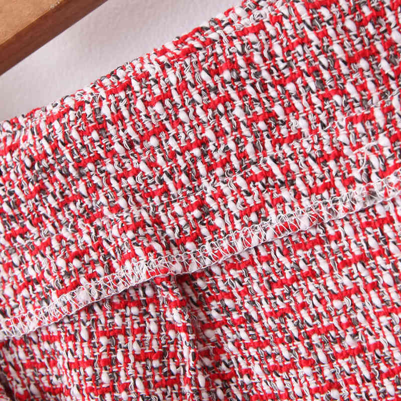 Sweet Tweed Shorts Women Fashion Buttons Short Female Chic Loose Straight Shorts Casual Girls Streetwear 210520