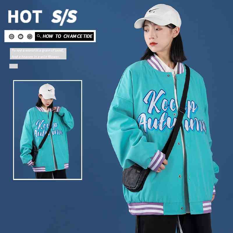 Baseball suit American fashion brand high street coat fall 2021 loose sportswear and women' couple Jacket Top, Jk013 black
Baseball suit American fashion brand high street coat fall 2021 loose sportswear and women' couple Jacket Top, Jk013 black