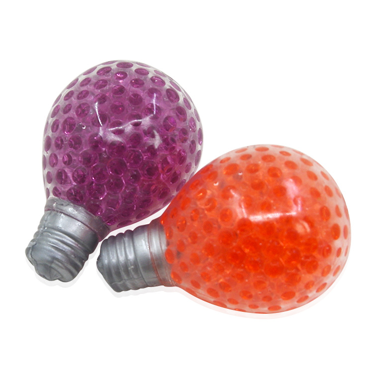 Squishy Lamp Bulb Fidget Toy Water Beads Squish Ball Anti Stress Venting Balls Funny Squeeze Toys Stress Relief Decompression Toys Anxiety Reliever