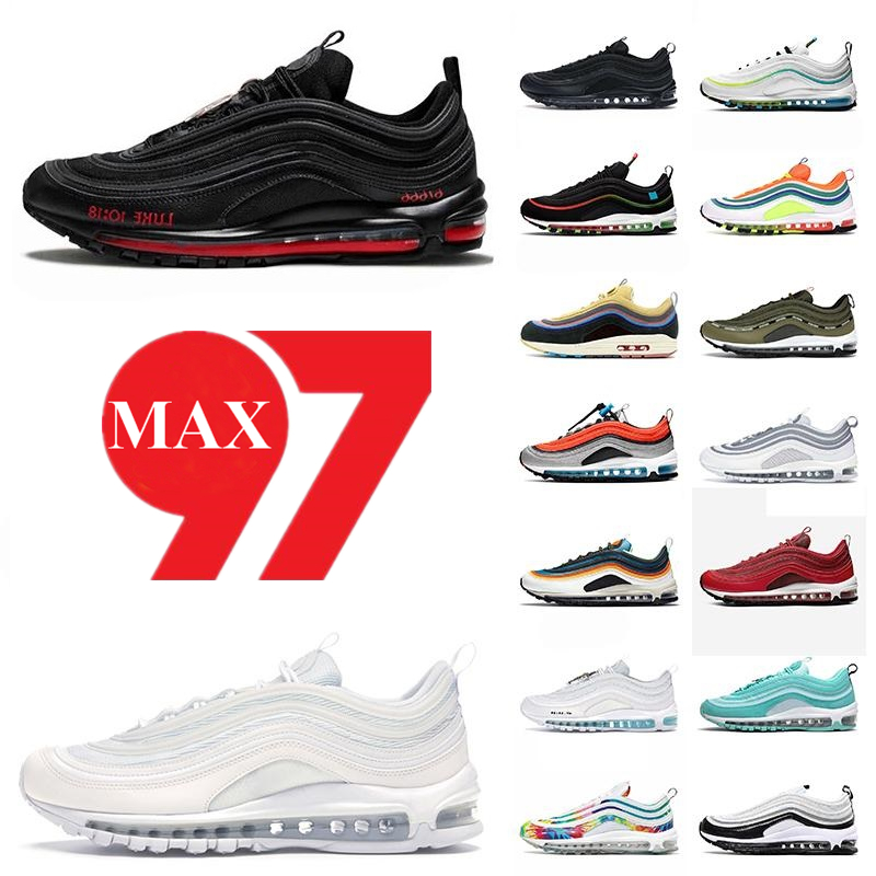 Air Max AM 97 mens running shoe Satan Luke jesus 97s triple black Bullet metalic gold University Red Pine Green White Halloween men women trainer sports sneakers 36-45
Air Max AM 97 mens running shoe Satan Luke jesus 97s triple black Bullet metalic gold University Red Pine Green White Halloween men women trainer sports sneakers 36-45