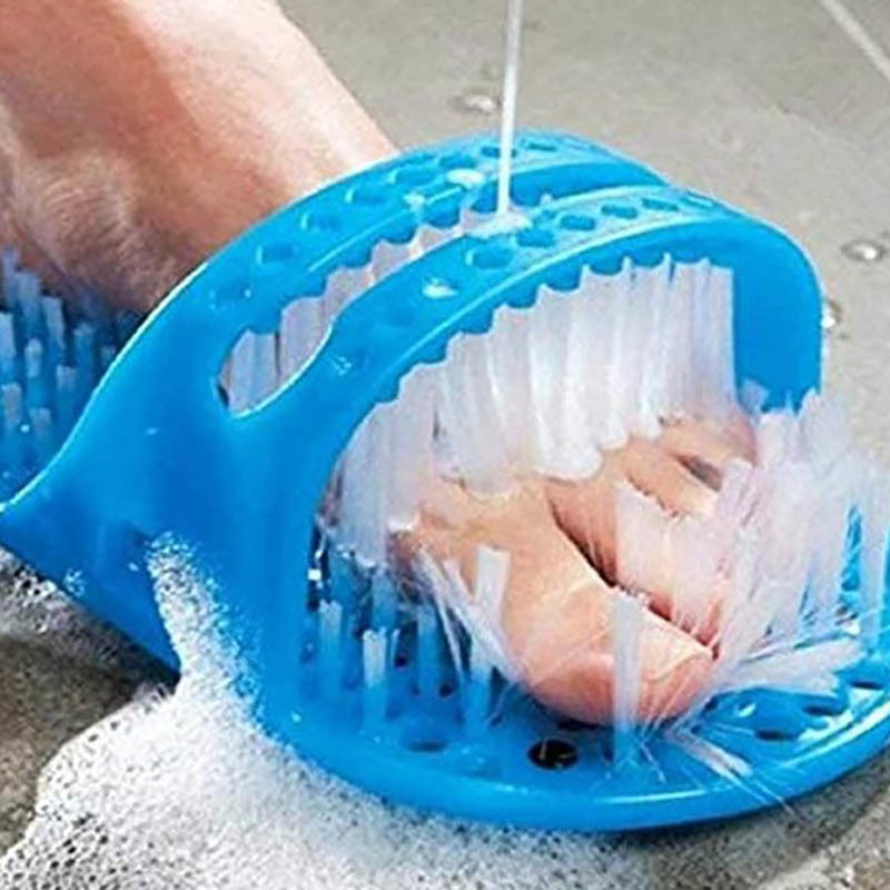 1Pcs Bath Shoe Shower Brush for Feet Care Massager Slippers PVC Foot Scrubber Bathroom Products with Pumice Stone