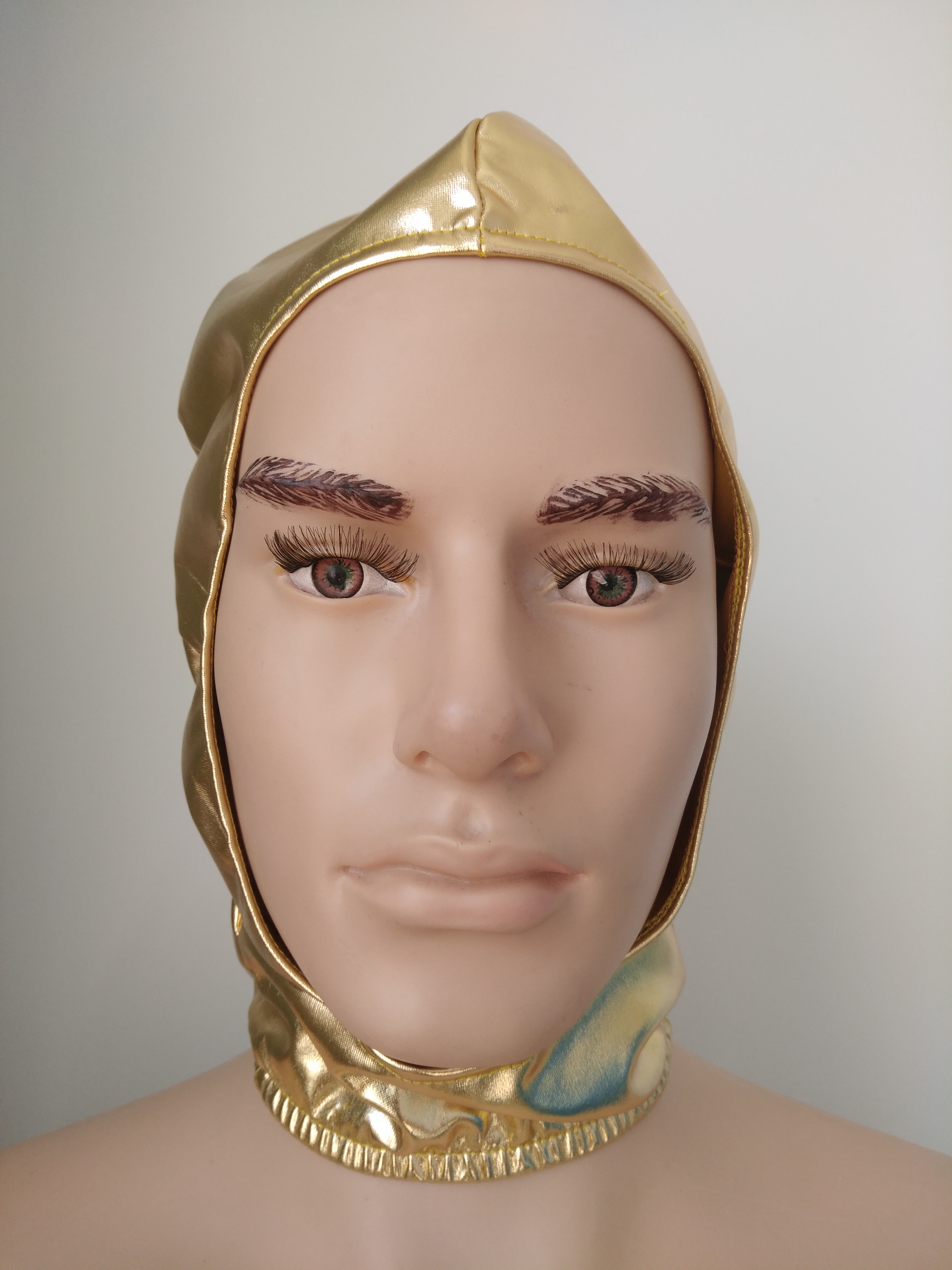 Costume Accessories lycra spandex shiny metallic gold Zentai Costumes Party Halloween Mask Hood open face, Silver
Costume Accessories lycra spandex shiny metallic gold Zentai Costumes Party Halloween Mask Hood open face, Silver