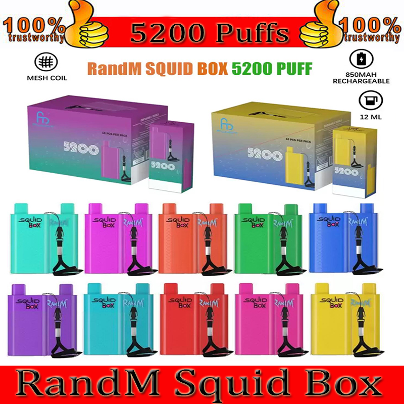 Authentic RandM Squid Box 5200 Puffs Disposable Electronic Cigarettes Rechargeable Battery 12ml Pre-Filled 5% Available 10 Colors Disposable Vape
Authentic RandM Squid Box 5200 Puffs Disposable Electronic Cigarettes Rechargeable Battery 12ml Pre-Filled 5% Available 10 Colors Disposable Vape