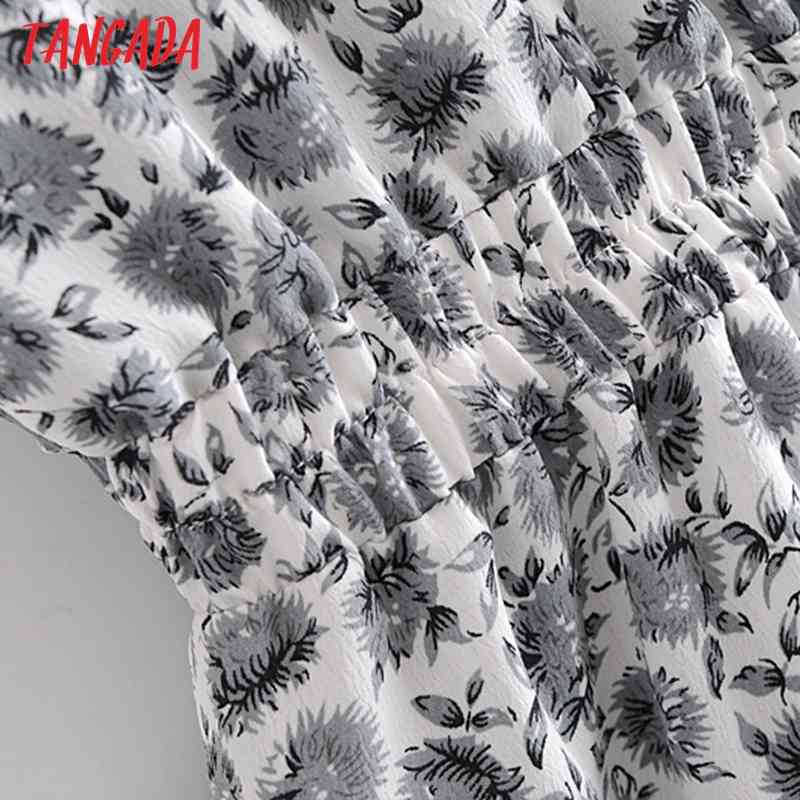 Summer Women Flowers Ruffles Short Sleeve Ladies Mini Dress Vestidos 4D5 210416