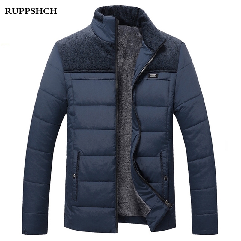 Autumn Winter Men Fleece Parkas Jacket Men Middle-aged Elderly Thick Warm Jacket High Quality Men Parkas Jacket 210818