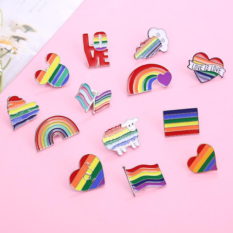Rainbow LGBT Brooch Cartoon Heart Flag Sheep Mouse Enamel Pins Lesbians Gays Pride Badge Lover Clothes Lapel Pin Gift 13 colors, Mixed colors
Rainbow LGBT Brooch Cartoon Heart Flag Sheep Mouse Enamel Pins Lesbians Gays Pride Badge Lover Clothes Lapel Pin Gift 13 colors, Mixed colors
