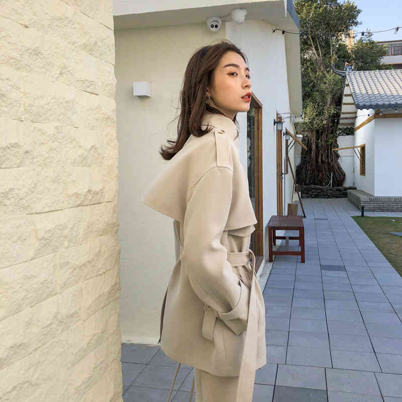 Women's Two Piece Pants Fashion windbreaker women's spring Korean medium long loose tie casual coat 9UPP, Black
Women's Two Piece Pants Fashion windbreaker women's spring Korean medium long loose tie casual coat 9UPP, Black