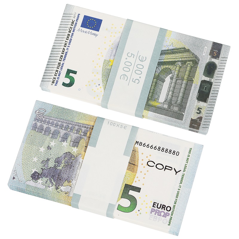 50% Size Wholesale Top Quality Billet Euro Copy 10 20 50 100 Party Math Fake Banknotes Notes Faux Euros Play Collection Gifts Realistic Double Sided S