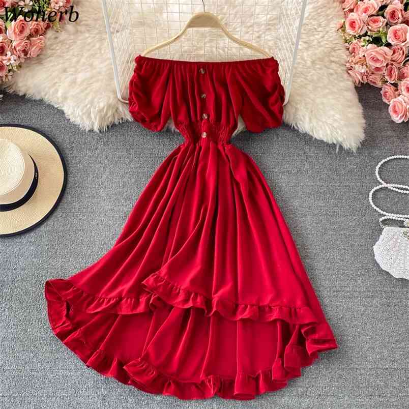 Sexy Off Shoulder Dress Women Solid Midi Dresses Woman Beach Party Ruffle Vestidos Summer Ladies Chic Robe 210519, Red
Sexy Off Shoulder Dress Women Solid Midi Dresses Woman Beach Party Ruffle Vestidos Summer Ladies Chic Robe 210519, Red