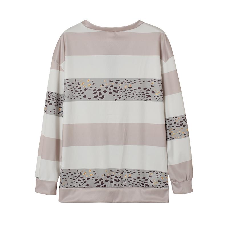 Women's Hoodies & Sweatshirts Clothing Spring Autumn Patchwork Starry Sky Striped Print Hooddies Zipper Long Sleeve Loose Tops Woman B4