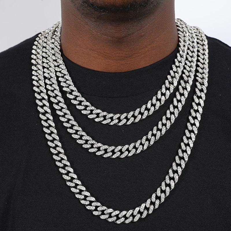 Chains Hip Hop Iced Out Paved Rhinestones 1Set 8MM 13MM Full Miami Curb Cuban Chain CZ Bling Rapper Necklaces For Men Jewelry
Chains Hip Hop Iced Out Paved Rhinestones 1Set 8MM 13MM Full Miami Curb Cuban Chain CZ Bling Rapper Necklaces For Men Jewelry