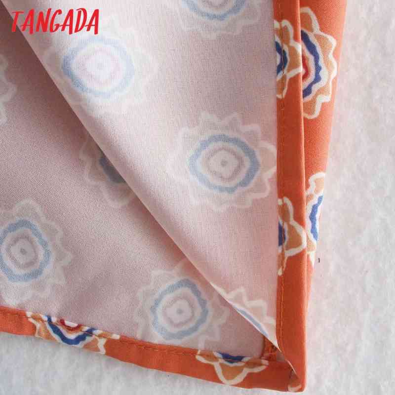 Fashion Women Vintage Flowers Print V Neck Sleeve Casual Female Long Dress XN309 210416