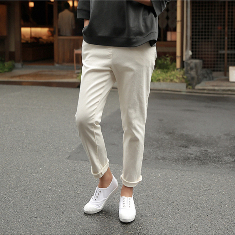 OL Minimalist High Waist Harem Pants Women Autumn Winter Casual Carrot Cotton Thick Stretch Radish Trousers 210421
