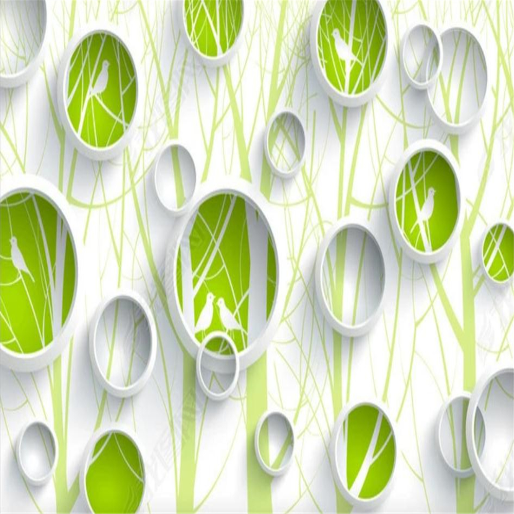 custom photo murals stereoscopic wallpaper Simple abstract tree bird wallpapers 3D TV background wall