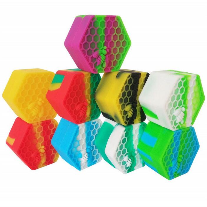 Nonstick Honeybee wax containers 26ml hexagon honey bee silicone container food grade jars dab tool storage jar oil holder for vaporize
Nonstick Honeybee wax containers 26ml hexagon honey bee silicone container food grade jars dab tool storage jar oil holder for vaporize