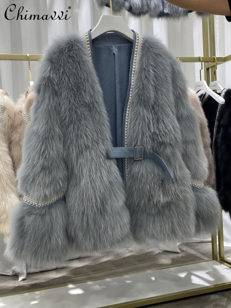 Women's Fur & Faux Winter Jacket For Women 2021 Blue Long Sleeve High Street Natural Mink Coat Female Elegant Beads Korean Style, Black
Women's Fur & Faux Winter Jacket For Women 2021 Blue Long Sleeve High Street Natural Mink Coat Female Elegant Beads Korean Style, Black